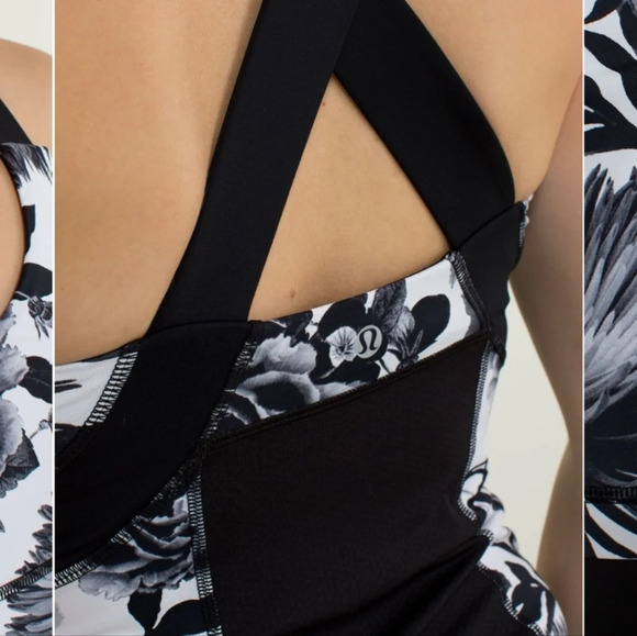 Lululemon Push Ur Limits Tank In Brisk Bloom Black White / Black. Women's Size 6 - Picture 11 of 15